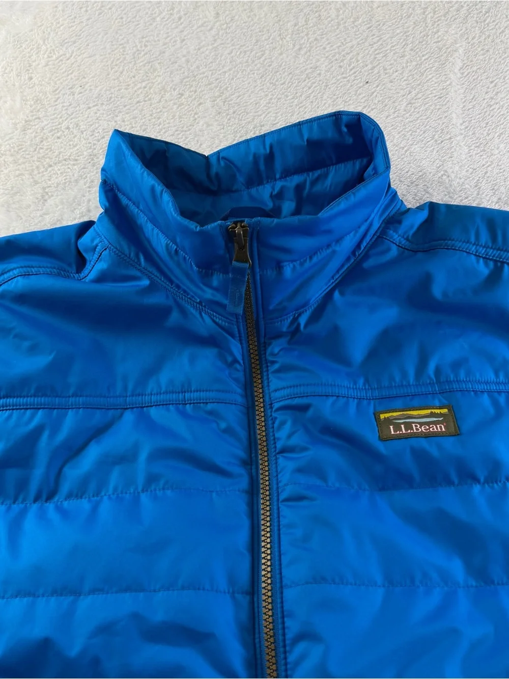 L.L.Bean Mountain Classic Puffer Vest Men XL Blue ColdShield Insulated